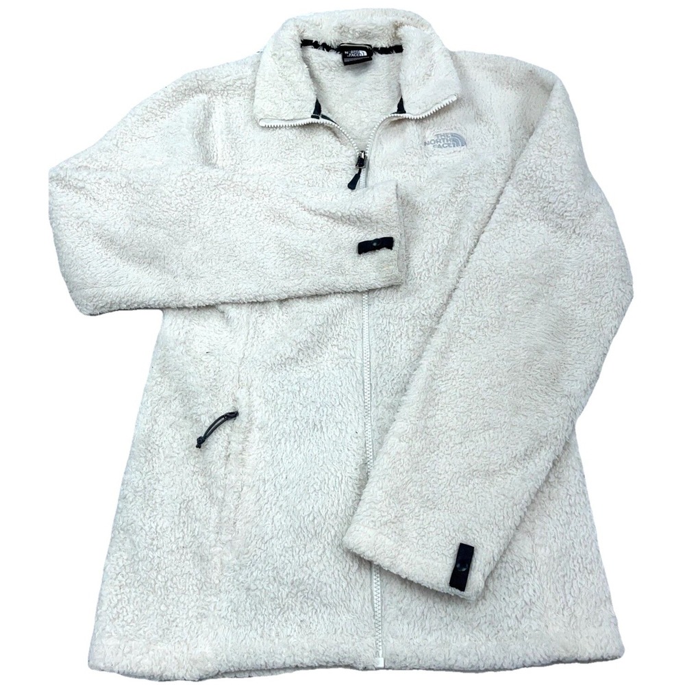 North Face Jacket Women Small White Fleece Sweater Coat Interchange Layer *